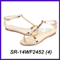 Goldene Pailletten Sandalen Glitzer Dame Sandalen Mode Bling Sandalen